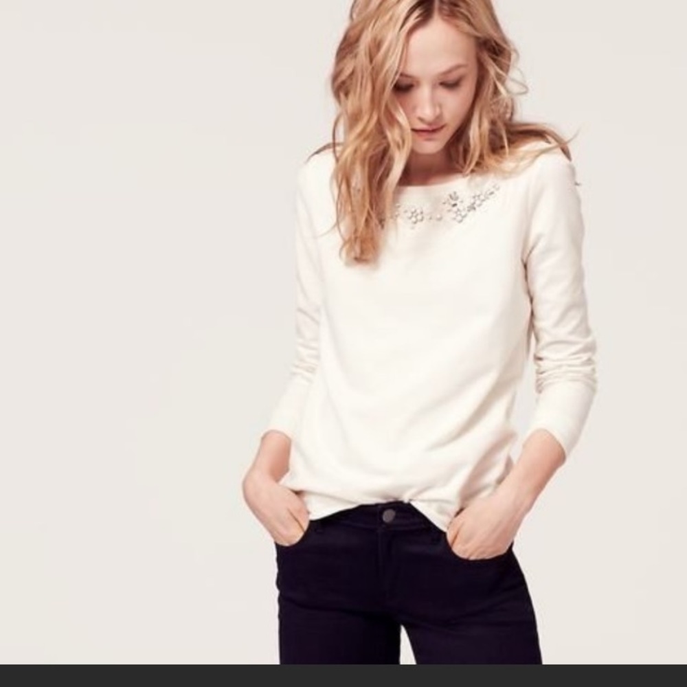 Loft Embellished Sweatshirt
